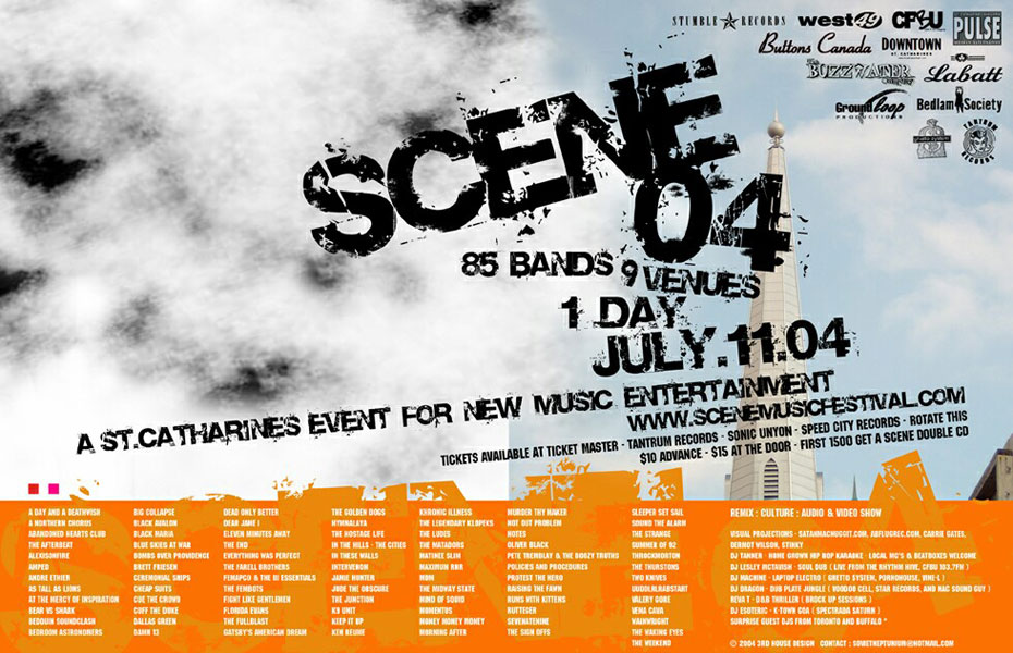 SCENE Music Festival 2004 flyer