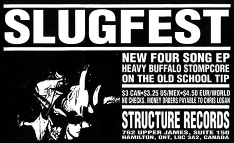 Structure Records ad for the Slugfest 7"